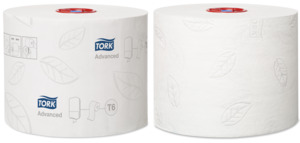 127530-20 Tork Advanced туалетная бумага Mid-size в миди-рулонах, T6, упак. 27 рул.