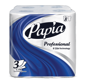 Туалетная бумага Papia Professional, 3 слоя, 20 м., (упак. 48 рул.)