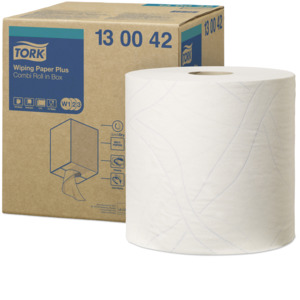 130042-06 Tork Плюс Advanced W3 протирочная бумага в рулоне со съемной втулкой, белая, 750 листов