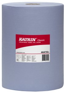 464163 Салфетки KATRIN Classic XХL2 Blue, 2-сл., голубые, 38х38см, 380 м, 1000 листов,  (уп.2 рул.)