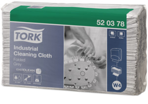520378-06 Tork Premium нетканый материал многоцелевого применения 520 серый в салфетках, 5 шт