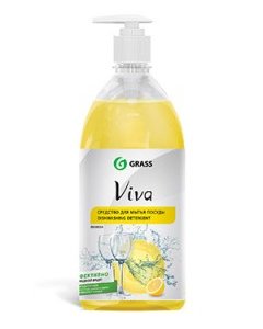 Средство для мытья посуды GraSS "Viva" лимон, 1000мл.