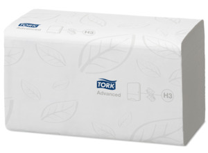 290163-64 Tork Advanced полотенца Singlefold сложения ZZ, белые, 250 листов, упак 15 пачек
