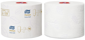 127510-01 Tork Premium туалетная бумага Mid-size в миди-рулонах ультрамягкая Т6, (27 рул.)
